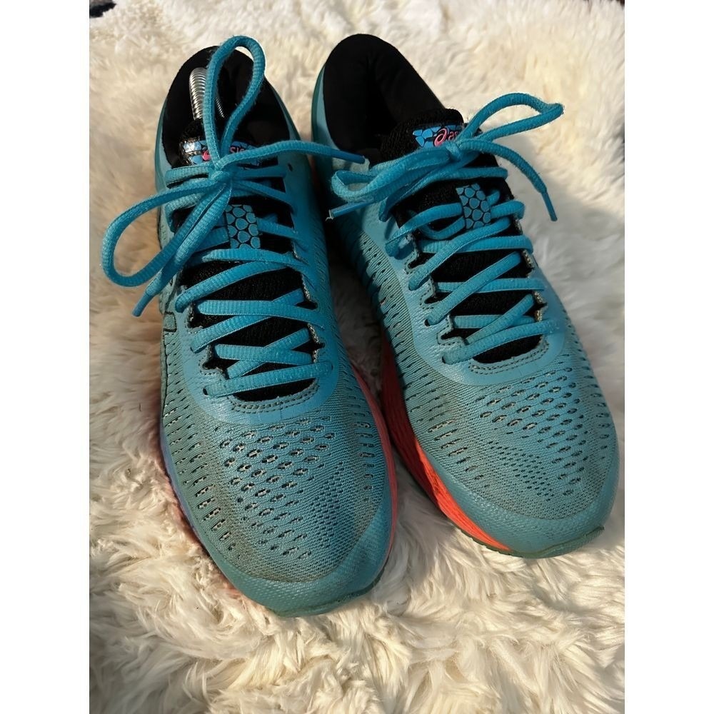ASICS Gel-Kayano 25 Womens Running Shoes Teal Pink Stability Sneakers 1012A026